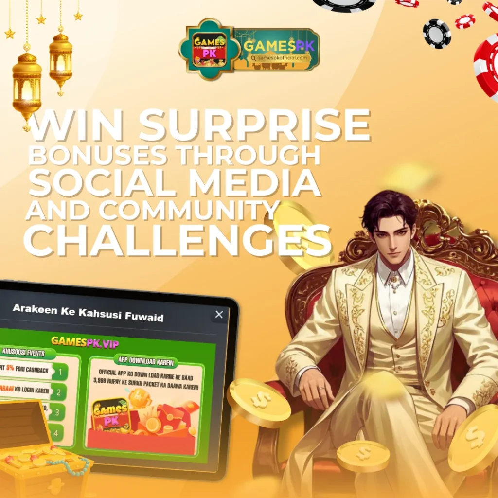 Win Surprise Bonuses Through Social Media and Community Challenges on GamesPK